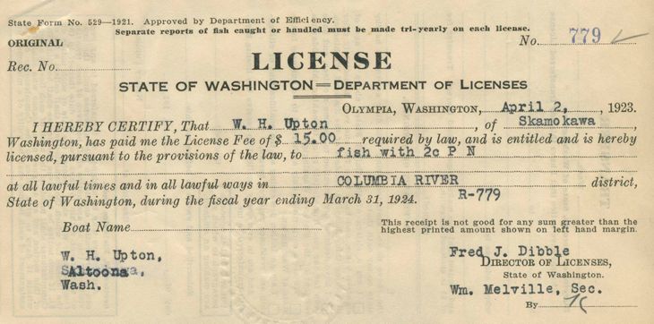Sold at Auction: PA Fishing License Display 1923-1959